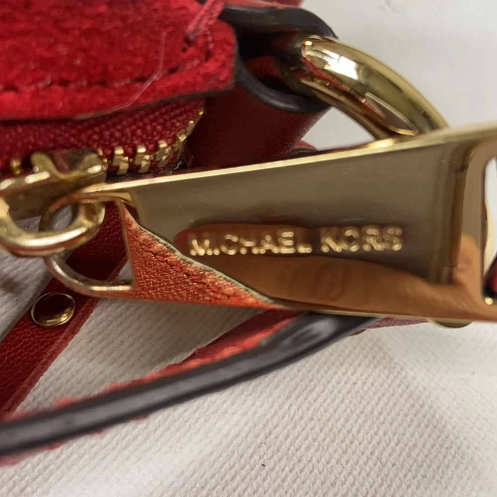 Michael Kors Red Suede Fringe Bag